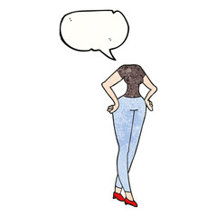 speech bubble textured cartoon headless body (add own photographs)