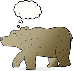 thought bubble cartoon bear