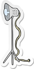 sticker of a cartoon photography studio lamp