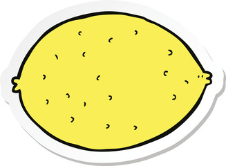sticker of a cartoon lemon