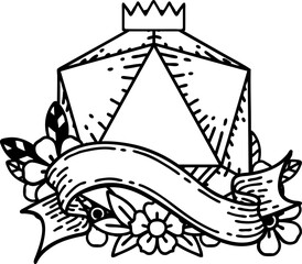 natural twenty D20 dice roll illustration