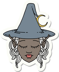 elf mage character face sticker