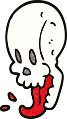 cartoon doodle gross skull