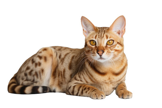 Ocicat Cat On Isolated Transparent Background, png. Generative AI