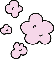 quirky hand drawn cartoon clouds