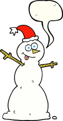 comic book speech bubble cartoon snowman