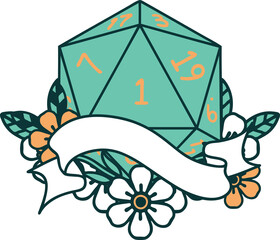 natural one d20 dice roll illustration