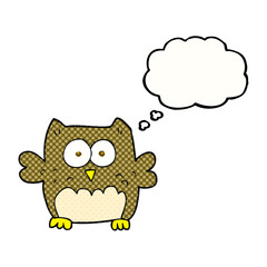 thought bubble cartoon owl