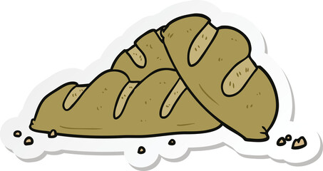sticker of a cartoon loaves of bread