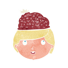 cartoon man wearing winter hat