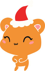 christmas cartoon of kawaii bear