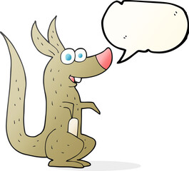 speech bubble cartoon kangaroo