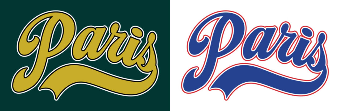 Vector typography in varsity vintage style. 
Editable and ready to use