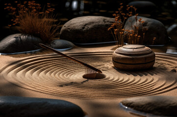 zen stones in the spa