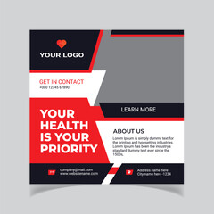 Creative social media post template with modern 