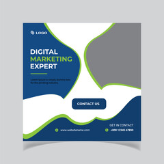 Creative social media post template with modern 