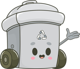 recycling bin character