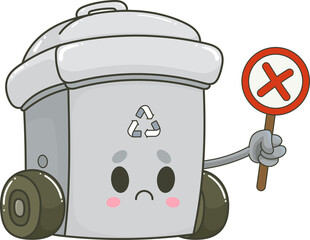recycling bin character