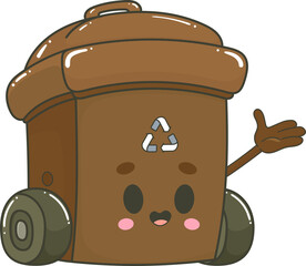 recycling bin character
