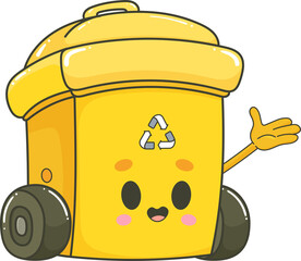 recycling bin character