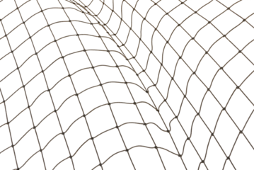 Football or tennis net. Rope mesh on a white background close-up