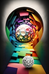 multicolored abstract illustration, ai generative