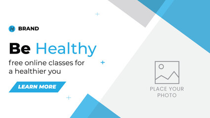 Health and Medical Doctors web banner template and video thumbnail design.