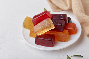 Healthy dessert - sugar free, gluten free homemade marmalade. Fit for healthy eating, diet and for children