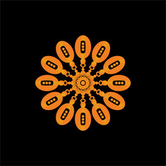 cool mandala vector in golden color.
