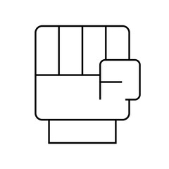 Hand flat icon. 1st May Worker s Day.