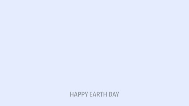 Animation of Earth Day, the globe pastel on dark background. Digitally generated design. Earth Day or Environment Day Concept. Green earth, electric car. Paris agreement concept.4k