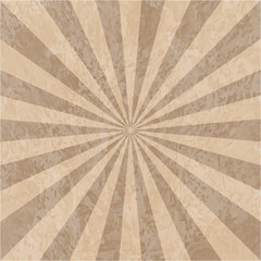 Brown background with scuffing and rays coming out of the middle
