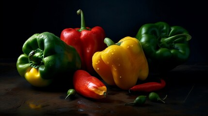 red and yellow peppers