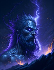 Zeus Greek Mythology. Illustration 13. Created with Generative AI	
