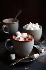 cup of hot chocolate with marshmallow