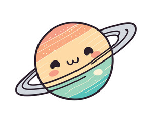 cute saturn planet with rings © Jeronimo Ramos