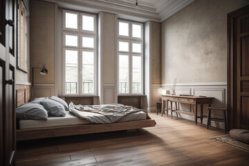 Cozy Bedroom Interior In Natural Light