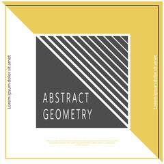Abstract geometry. Layout of the cover design, brochure, poster, banner or poster. The idea of corporate design, interior design and decorative creativity