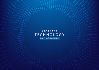 Abstract circle technology blue background. Concept technology, innovation, big data, Ai, network, business, modern