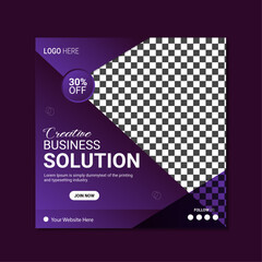 Vector corporate business solution social media post template
