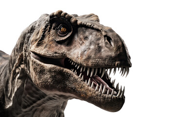 Fototapeta premium T-Rex dinosaur isolated on transparent background. Ai generated.