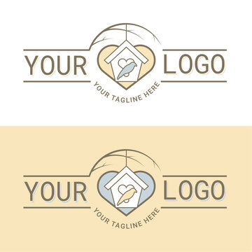 Bird House Bed  Breakfast Logo Template