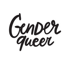 non-binary hand letteringt-shirt for your design