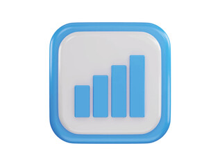 business grow bar chart icon illustration transparent element