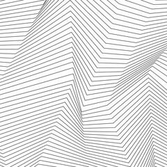Abstract background with deformation lines. Texture with distorted waves. Vector illustration with 3d effect.