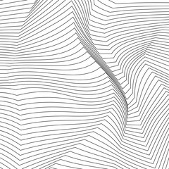 Abstract background with deformation lines. Texture with distorted waves. Vector illustration with 3d effect.