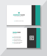 Simple Business Card Layout. modern business card print template. Personal visiting card with company logo. Vector illustration. Stationery design