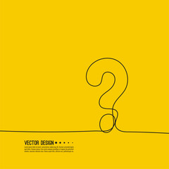 Question mark icon in sketch style. Help and quiz vector symbol. FAQ sign continuous line. Editable stroke.