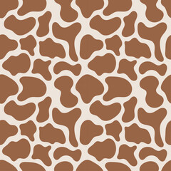 Vector abstract seamless pattern. Liquid irregular shapes. Random organic fluid vform