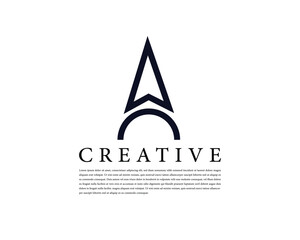Initial Letter A Arrow with Arrowhead for Archer Archery Outdoor Apparel Gear Hunter logo design